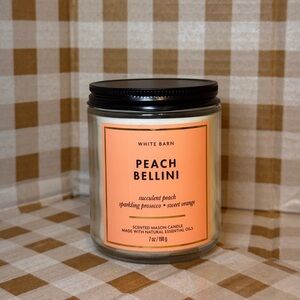 NEW B&BW🍑🕯️ Peach Bellini Single wick soy wax  candle w. essential oils 7 oz